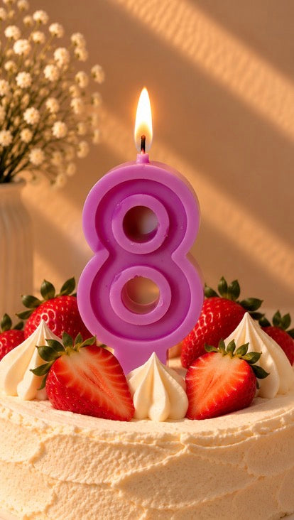 Vela de cumpleaños unicolor