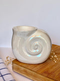 Quemador con forma de concha en espiral