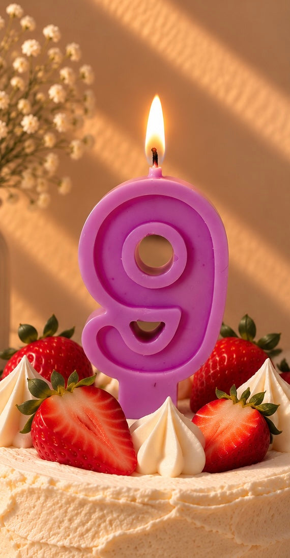 Vela de cumpleaños unicolor